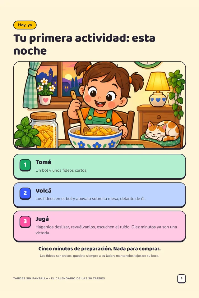 Tu primera actividad: esta noche